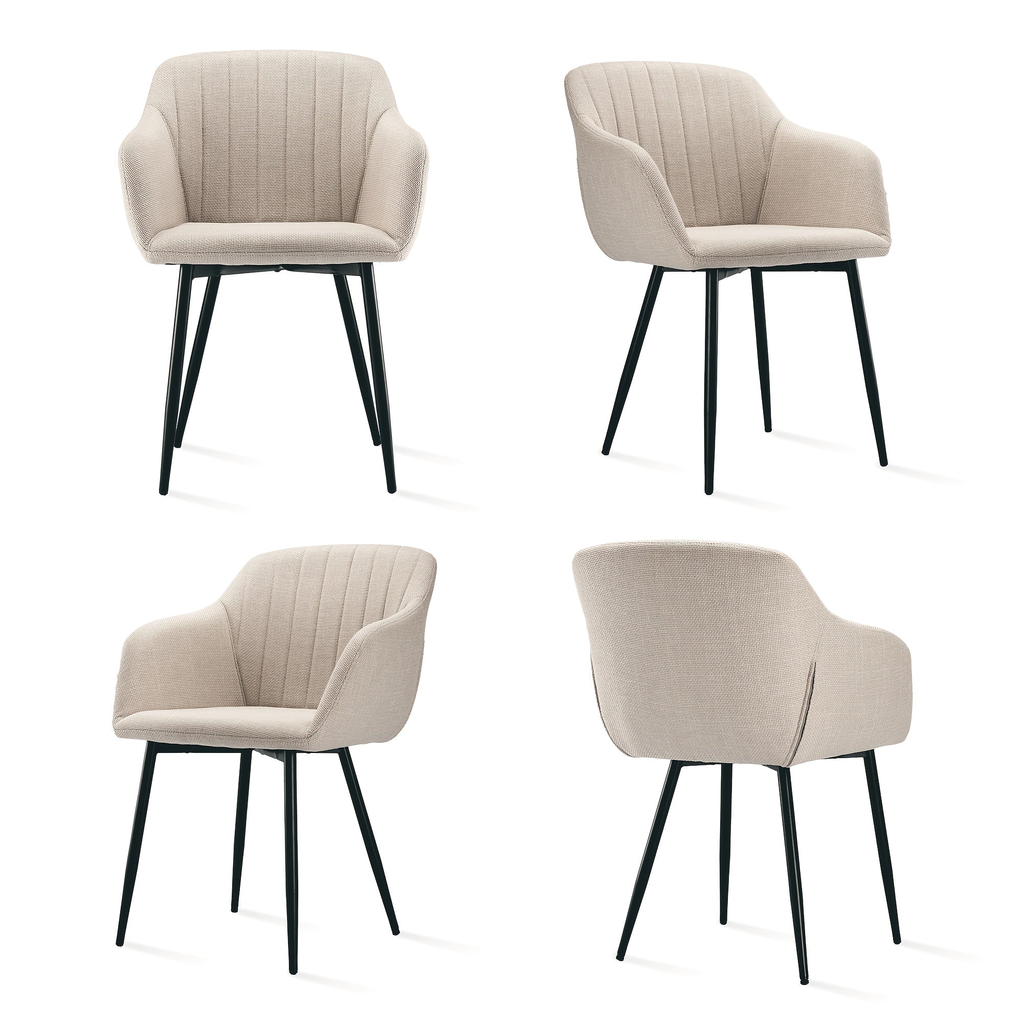 Esszimmerstuhl, Beige für Wohnen und Sitzen – Detailansicht 5