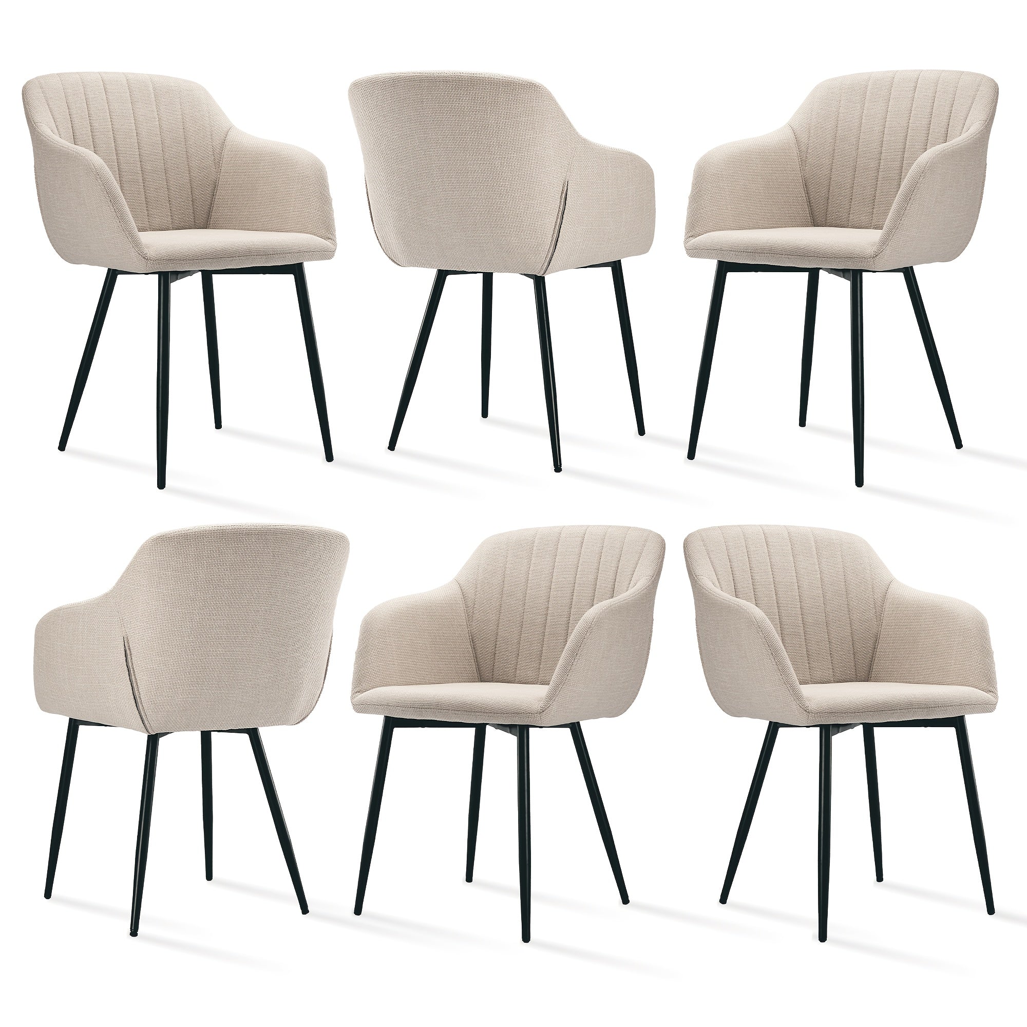 Esszimmerstuhl, Beige für Wohnen und Sitzen – Detailansicht 28