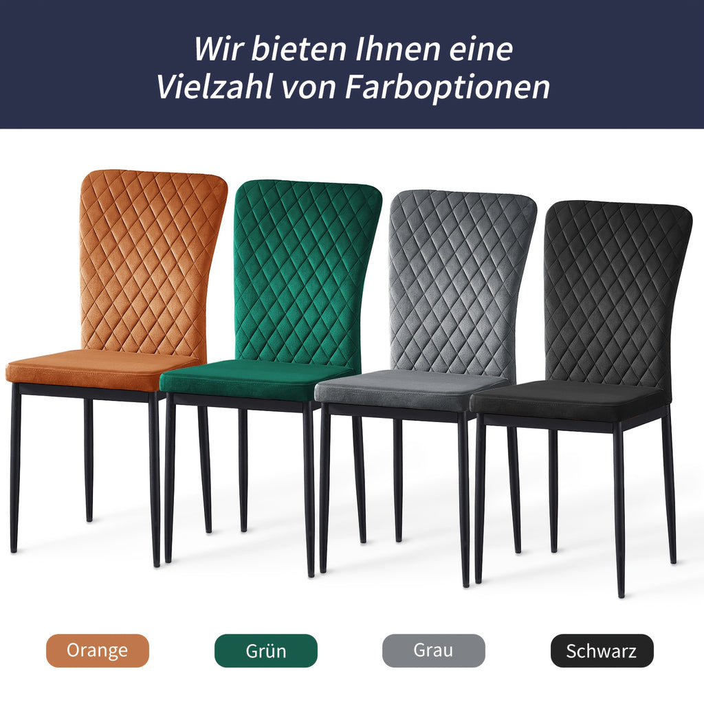 Esszimmerstuhl, Samt für Wohnen und Sitzen – Detailansicht 7