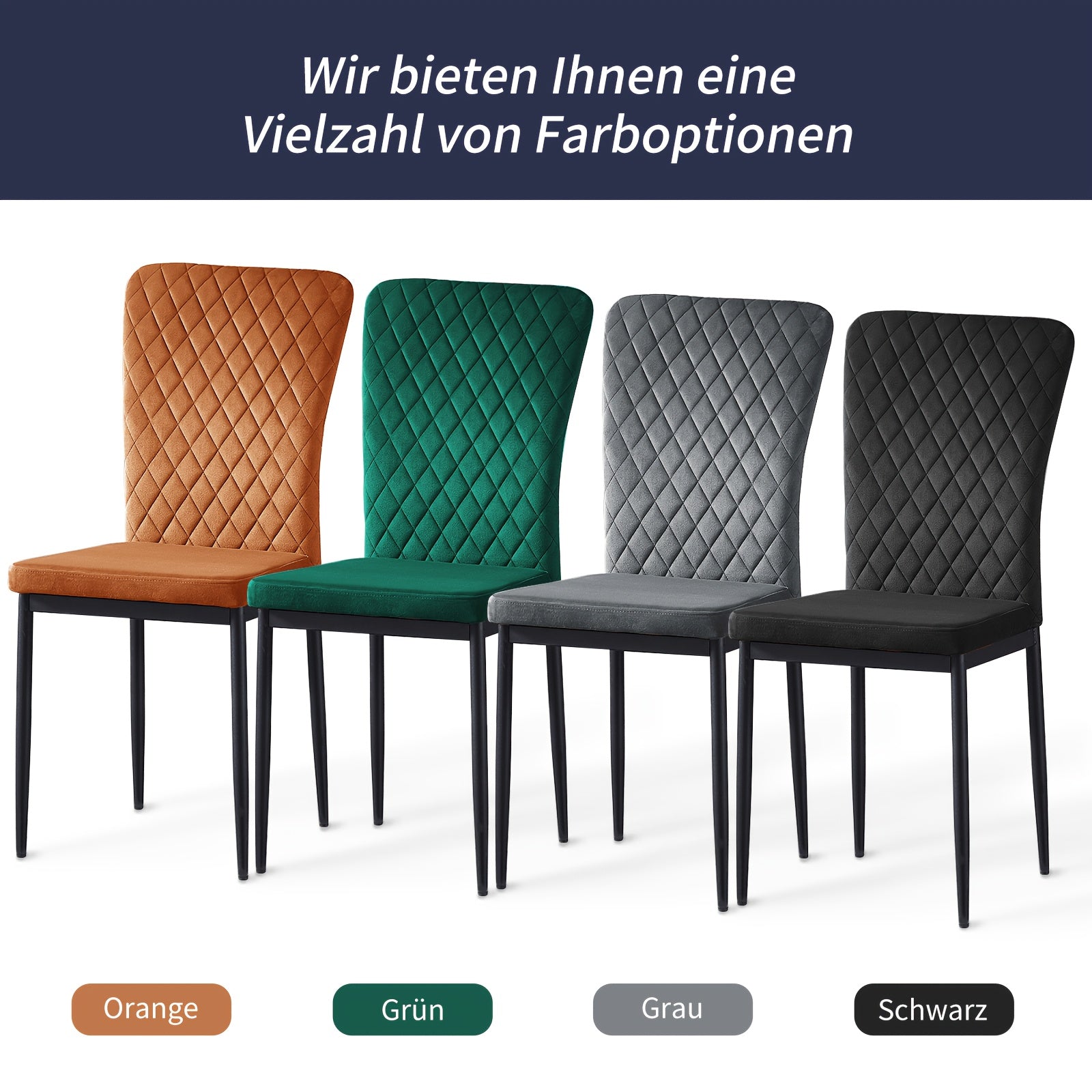 Esszimmerstuhl, Samt für Wohnen und Sitzen – Detailansicht 7