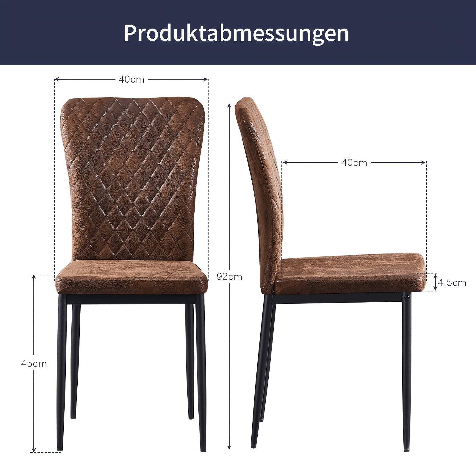 Esszimmerstuhl, Samt für Wohnen und Sitzen – Detailansicht 11