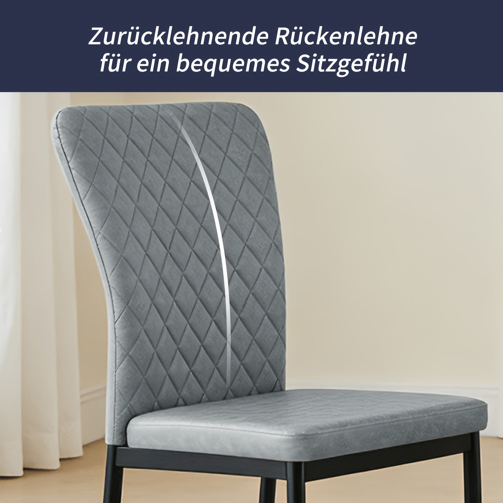 Esszimmerstuhl, Samt für Wohnen und Sitzen – Detailansicht 30