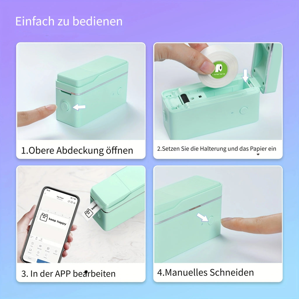 Etikettendrucker, Weiß für Büro und Homeoffice – Detailansicht 12