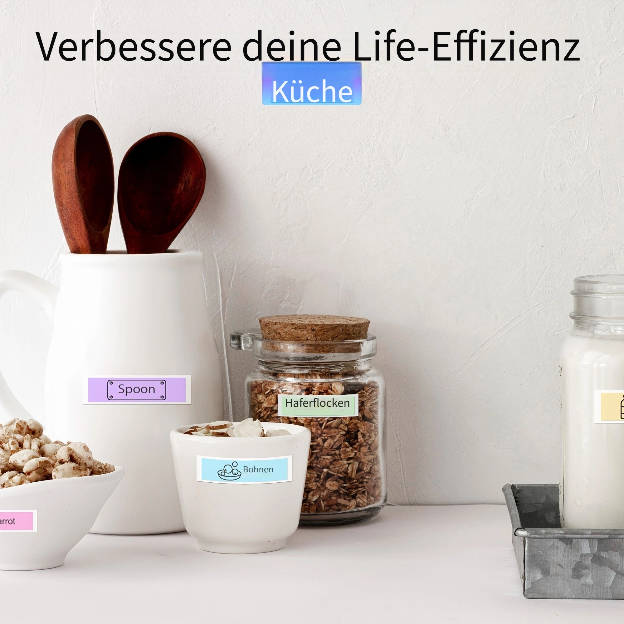 Etikettendrucker, Weiß für Büro und Homeoffice – Detailansicht 13