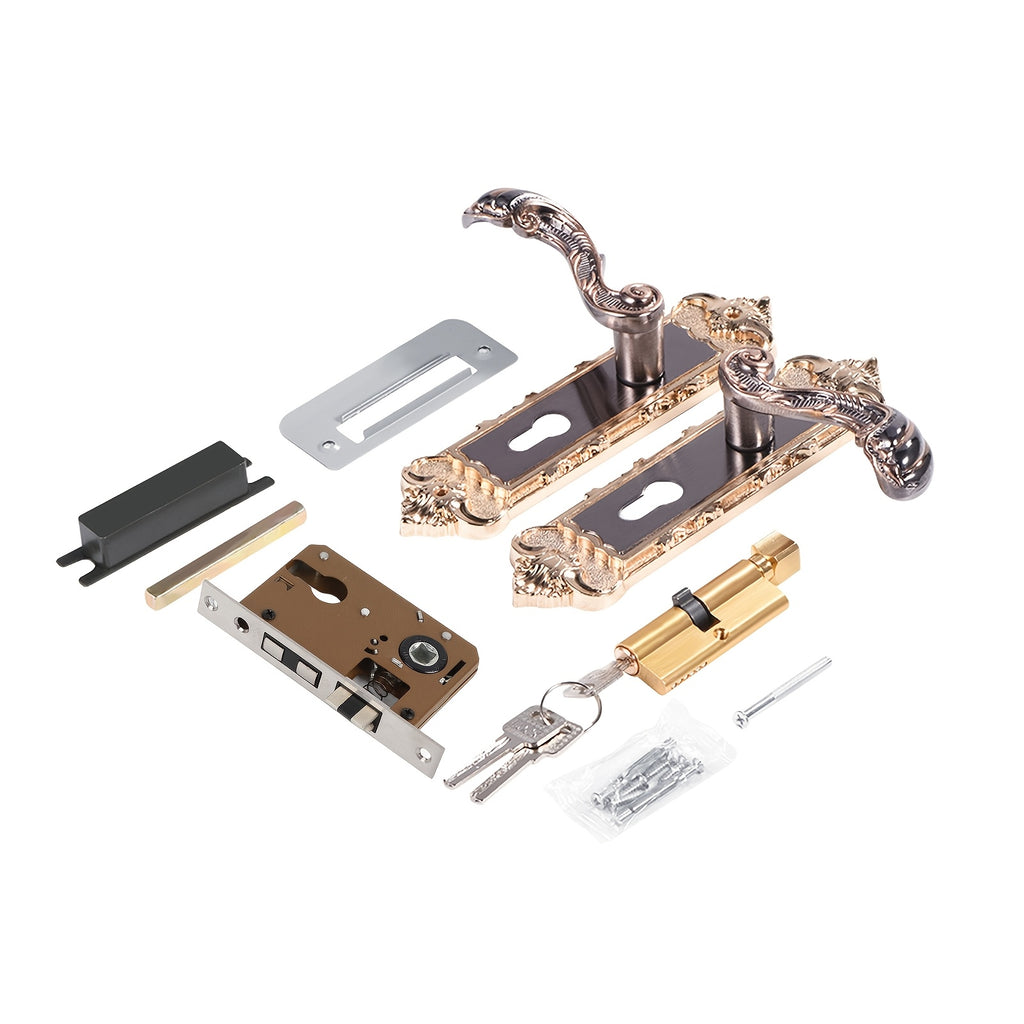 Europäisches Türschloss-Set, Europäischer Stil für Schlafzimmer und Bett – Detailansicht 3