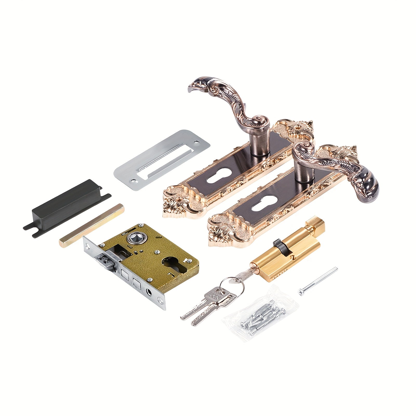 Europäisches Türschloss-Set, Europäischer Stil für Schlafzimmer und Bett – Detailansicht 7