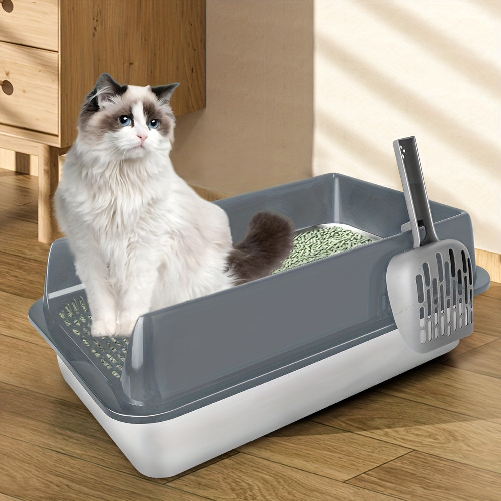 Extra große Katzenklo aus Edelstahl, Metall für Haustiere und Zuhause – Detailansicht 14