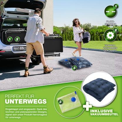 tillvex® Liegestuhl klappbar bis 200kg Sonnenliege Outdoor Gartenliege mit Kissen wetterfest Balkon, Garten & Terrasse Outdoor Liege verstellbar mit dickem Polster Relaxliege faltbar extra breit Nackenkissen Getränkehalter