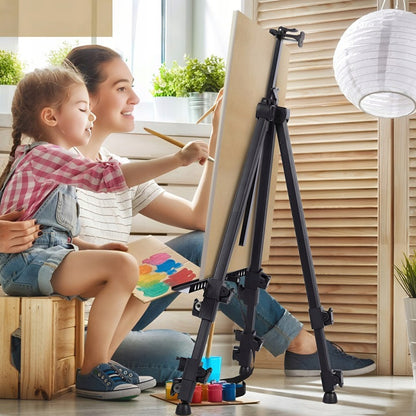 Professionelle verstellbare Künstlerstaffelei - Langlebige Metall-Dreifußbasis mit Höhenverstellung von 50-170 cm - Multifunktionaler Leinwandhalter für Schreibtisch, Boden und Outdoor-Malerei - Tragetasche für Studio, Klassenzimmer und Hochzeitsdeko - Kl