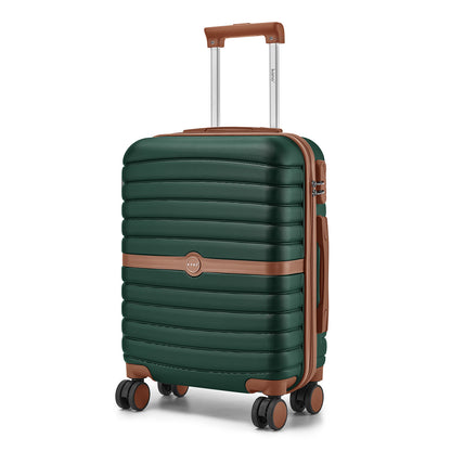 Kono Koffer, 20 Zoll, 24 Zoll, 28 Zoll, ABS+PC, Camping-Gestreiftes Design mit Farbblock-Details, Hartschale mit Spinner-Rollen, Black Friday, Thanksgiving, Weihnachtsgeschenk