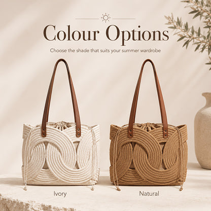 Einzigartige kreative Webtasche, neue stylische vielseitige Achselbeuteltasche, französische High-Fashion Lazy Style Schultertasche mit Kordelzug