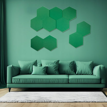Akustikpanel Honigwaben Hexagon, Schalldämpfendes Schaumstoff für Räume, Dicke und Farben auszuwählen, 3 cm / 5 cm, Akustische Eigenschaften, Wanddekoration, ohne Kleber.