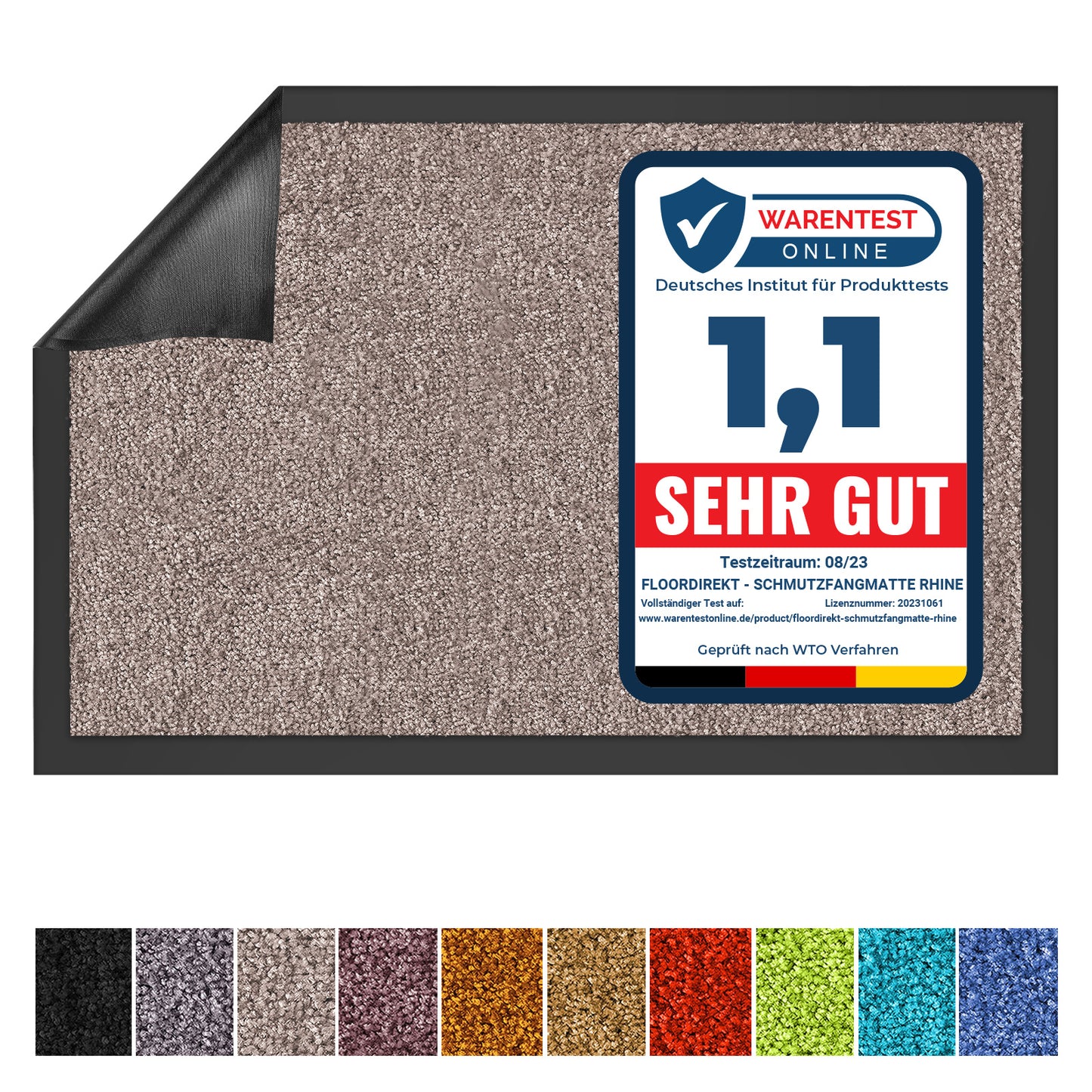 Schmutzfangmatte – Testsieger Preis-Leistung (Note 1,1) – Fußmatte für Innen & Außen – Robuster Türvorleger in vielen Größen und Varianten