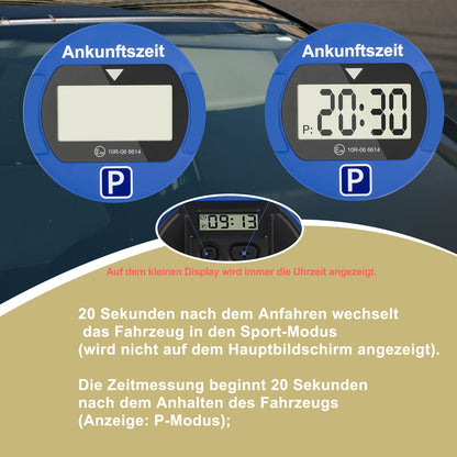 1 Stk. Elektronischer Auto-Parkuhr, LED-Digitalanzeige, Genaue Zeitmessung, mit Nacht-Parkmodus, Geeignet für eine Vielzahl von Autos
