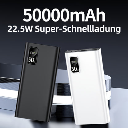 50000mAh Powerbank, LED-Ladeanzeige, Type-C Schnellladung, Hochkapazitäts-Super-Schnellladegerät, geeignet für Handys/Samsung/Android-Geräte, Outdoor-Notstrom-Akku mit abnehmbarem Design, Tragbares Netzteil,Schlankes Powerbank,Leichtes Ladegerät,Hochkapaz