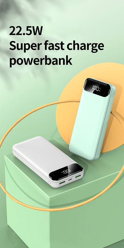PD22.5W Schnellladung, 50000mAh große Kapazität tragbares Powerbank, Dual-USB-Ausgangsanschlüsse/LED-Stromanzeige, Ersatzakku, tragbares Notstromgerät für Outdoor-Reisen, Geschenk für Freunde  Verwandte