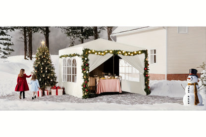 1 Stk. Pop-Up Wasserdichtes Faltbares Pavillon mit Seitenwänden für Sonnenschutz, Gartenhaus Pavillon, Strandmarkise, Outdoor Lagerung Pergola, 3 x 3 Meter, Robuste Struktur, Wasserdicht und für Sonnenschutz, Geeignet für Viele Anlässe, Fünf Farben Verfüg