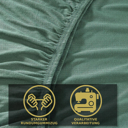 Spannbettlaken 100% Baumwolle, in verschiedenen Perfekte Passform, 100% Jersey Baumwolle, Spannbetttuch, Bettbezug Bettlaken