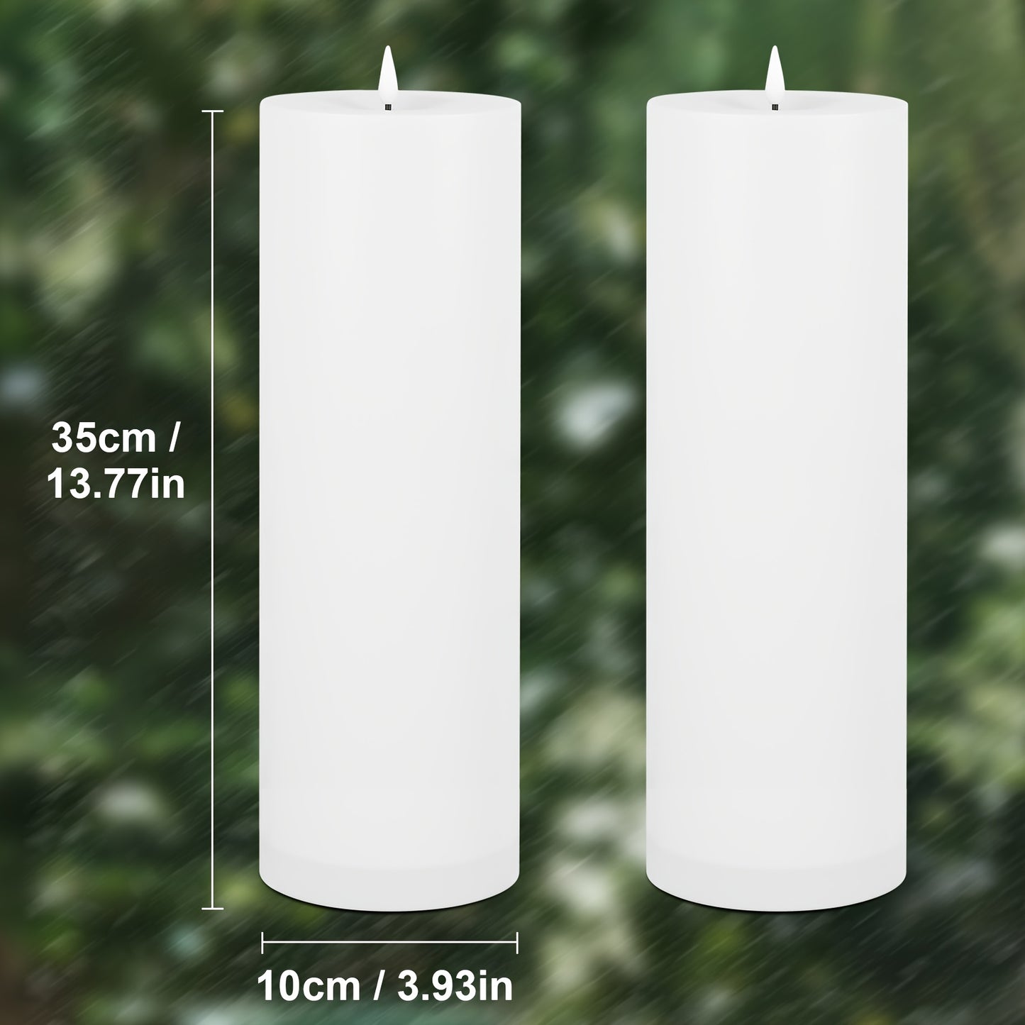 Große Kerzen Lichter 1er Packung oder 2er Packung mit Timer Blinkende LED Flammenlose Kerzen Batteriebetrieben mit Fernbedienung Falsche Säulenkerzen Realistisch für Outdoor Terrasse Veranda Weihnachten Neujahr Dekorationslichter
