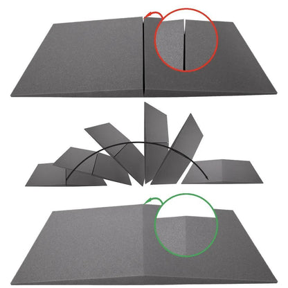 Akustikpanel 1 Stück, Winkelwinkel 3D-Effekt, Größe 50 X 50 Cm Dekoratives Wandaufkleber, Schalldichter Raum, Verschiedene Farben, Kein Kleber, Beseitigt Echoklänge Und Nachhall, Isoliert Schall, Beseitigt Schallwellenreflexion.