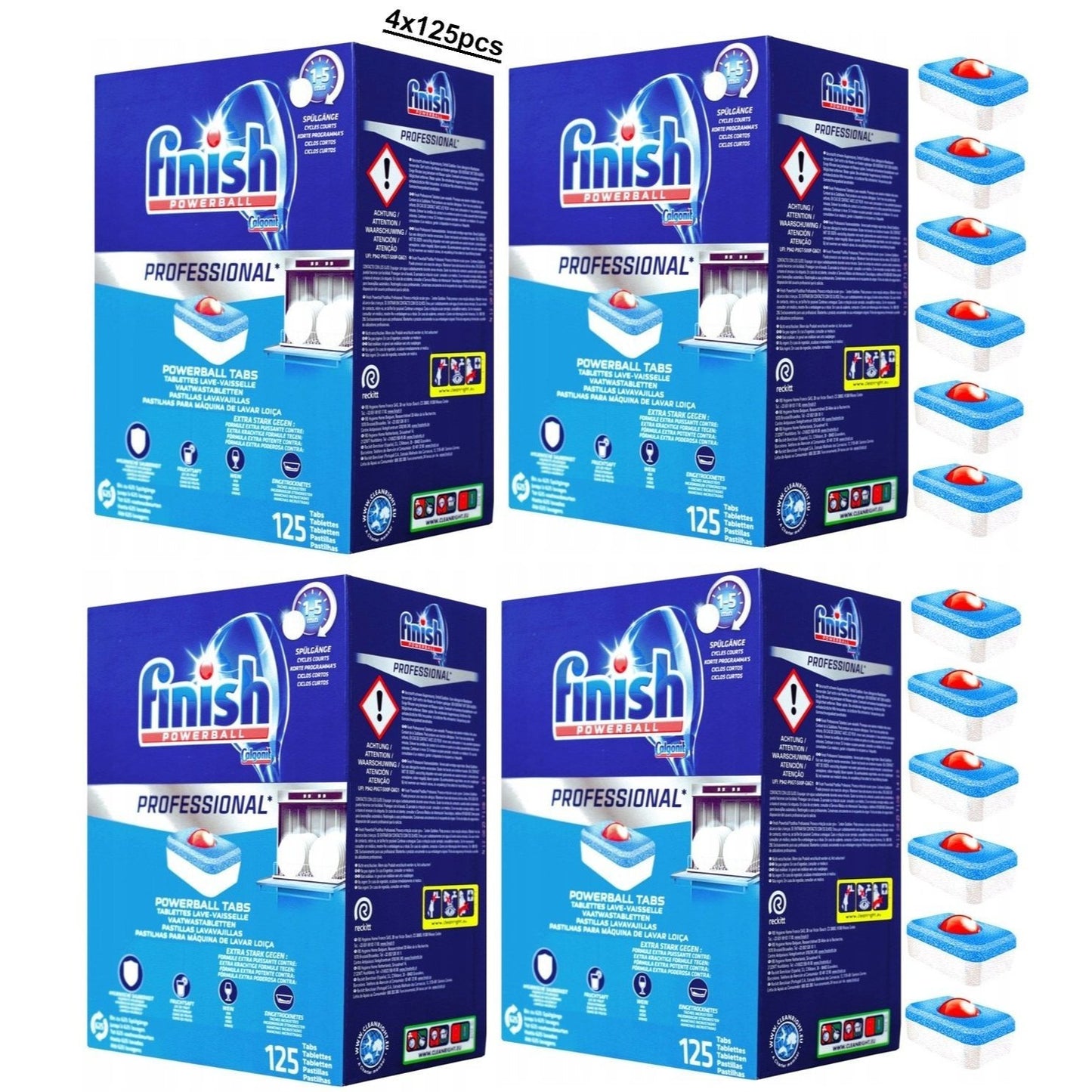 FINISH PROFESSIONAL Tabletten Kapseln für Geschirrspüler 125 250 500 Stück