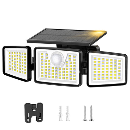 2/1 Stk. Solar-Außenleuchten, 156 LED superhell mit Bewegungssensor, 270° Weitwinkel-Solarstrahler für den Garten, 3 Modi, Solar-Außenleuchten mit Bewegungssensor, Solar-Sensorleuchten für den Außenbereich, Solar-Außenleuchten, Gartenbeleuchtung