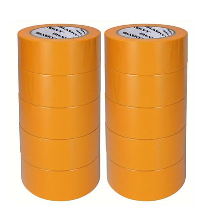 10 Rollen goldenes Klebeband 30 mm x 50 m Rolle, Malerband, Abdeckband, Malerband