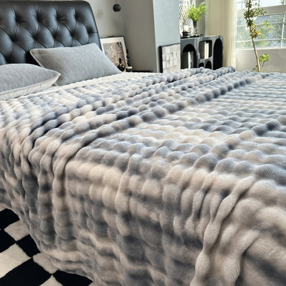 Weihnachtsgeschenk-Decke: Ultraweiche Plüschdecke aus Kunstbunny-Fell, hautfreundlich & maschinenwaschbar, perfekt als Geschenk für Weihnachten, Geburt und den täglichen Gebrauch