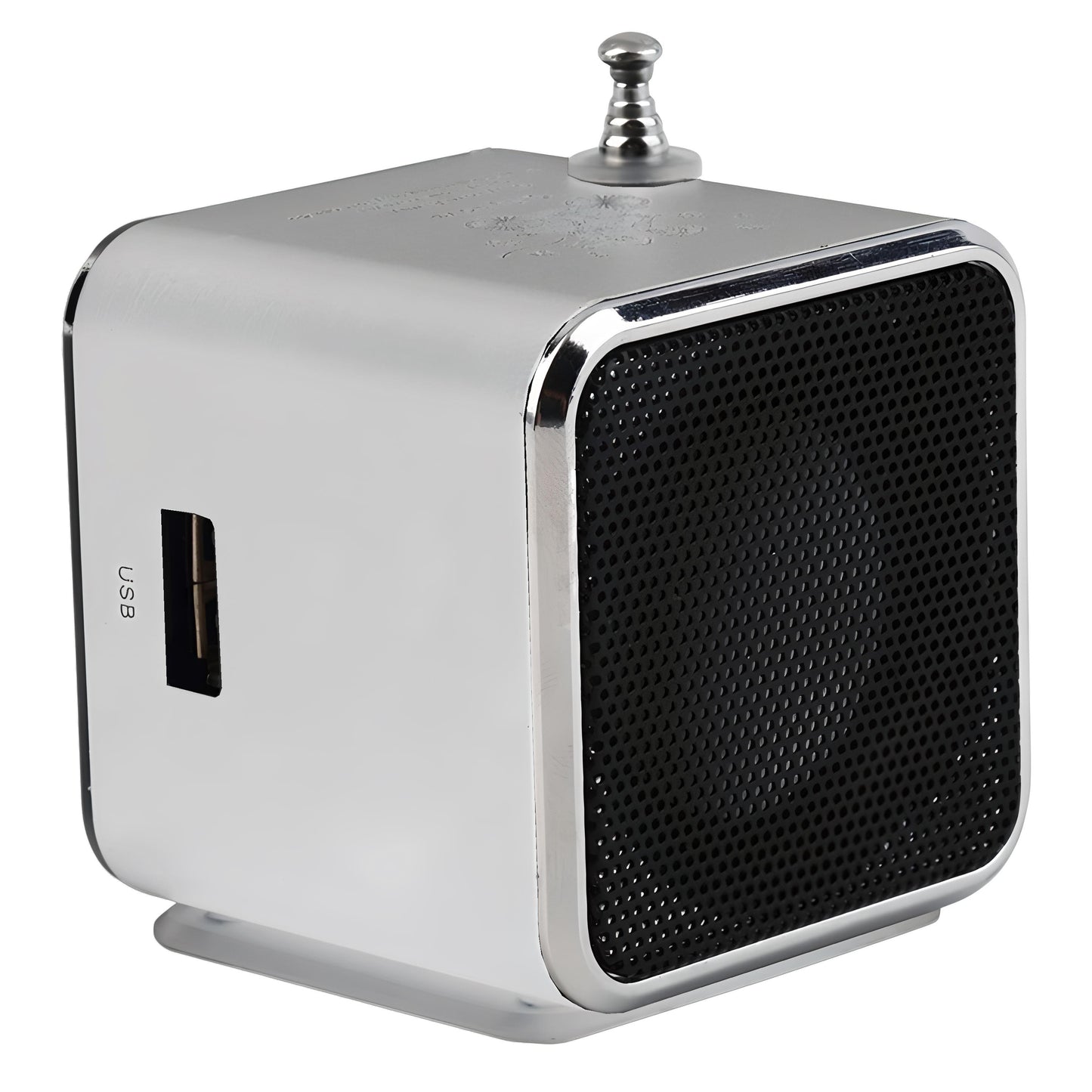 Kabelloser Lautsprecher mit UKW-Radio und LED-Hintergrundbeleuchtung, RETOO TechPro, tragbarer Mini-MP3-Player mit MicroSD-Kartenleser und USB-Anschluss, kompakter Lautsprecher mit integrierter Antenne und Akku, 3,5-mm-Klinkenanschluss für Kopfhörer, USB-