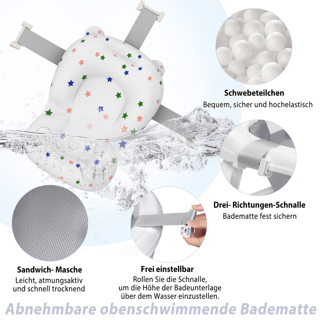 Faltbare Baby-Badewanne, rutschfest für Badezimmer und Haushalt – Detailansicht 8