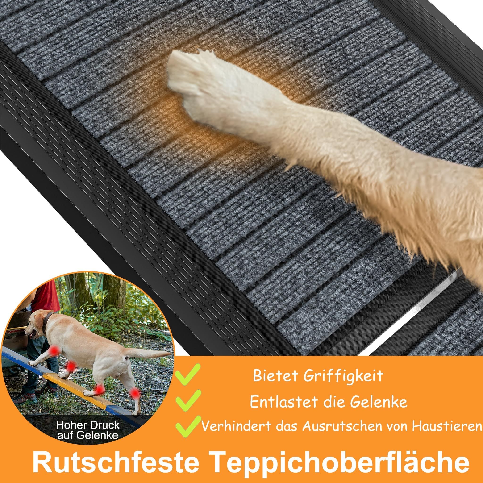 Faltbare Hunde Rampe, 157Cm für Haustiere und Zuhause – Detailansicht 5