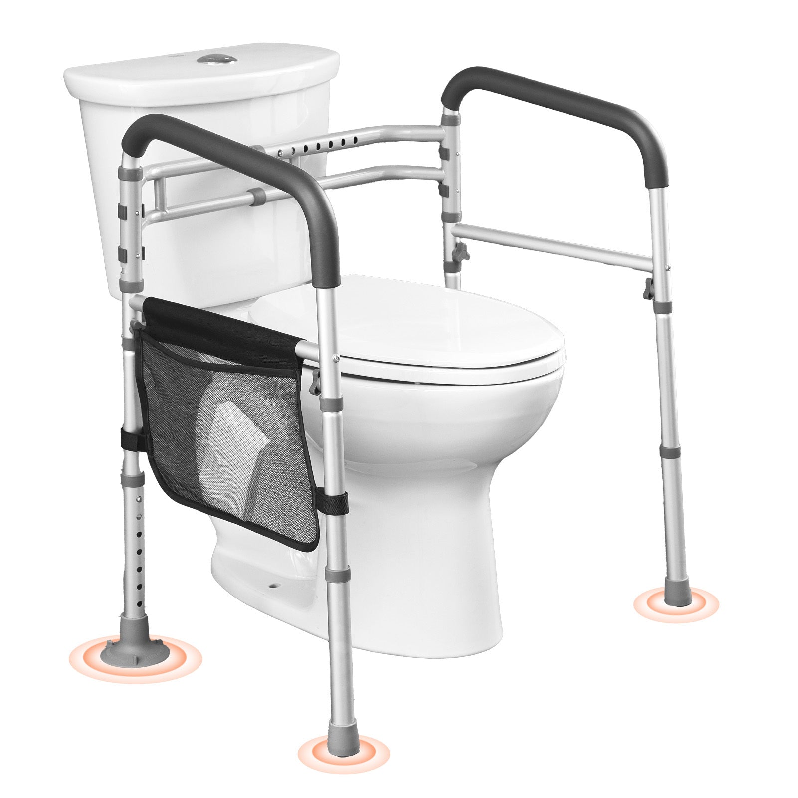 Faltbare Toiletten-Sicherheitsleiste, Aluminium für Alltag und Senioren – Hauptansicht