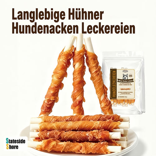 Hühnerfleisch umwickelte Rohhaut-Hundekauartikel | Langlebige natürliche Zahnkauartikel | Fettarme Trainingsbelohnungen für kleine Hunde, proteinreich  getreidefrei