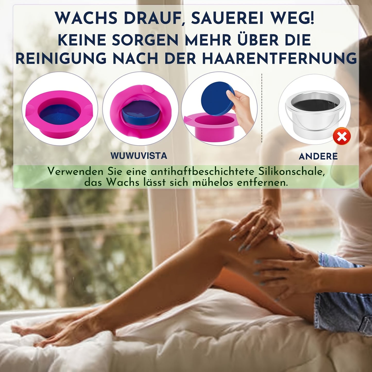 Wachs-Set 19-teilig | Muttertagsgeschenke, WUWUVISTA Haarentfernung Hartwachs-Set Geschenke für Frauen/Männer/Teenager/Ehefrau/Freunde für Gesicht/Brazilian/Whole Body/Bikini/Geschmeidige Haut mit Wachserwärmer & Wachspartikeln