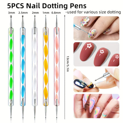 Nagelstudio-Set mit Nagelmaschine  Lampe – Nagelset inklusive Acrylpulver, Nageldefekte, Nagelkunst-Zubehör, Gel-Design – Komplettset für Zuhause  Salon