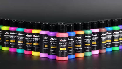 60ml farbwechselnde Acrylfarbe - 18-Farben-Farbverlauf - aktivierte Farbwechselpigmente, hochviskose mischbare Farbe geeignet für Steine, Leinwand, Holz, Stoffe, Keramik, Steine - Profi- & Künstlerbedarf