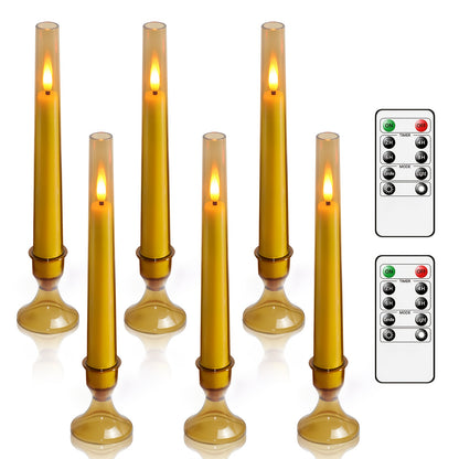 Schaffen Sie eine Atmosphäre mit sechs batteriebetriebenen Acrylkerzen mit ferngesteuerter Halterung. Diese sicheren und langlebigen Kerzen sind ideal für Hochzeiten, Bars, Cafés, Einzelhandelsschränke, romantische Valentinstags-Dekos und einladende Wohnr
