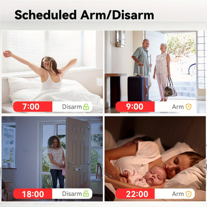 CPVAN Heimalarmanlage, WiFi PIR Bewegungsmelder Alarm, mit Fernbedienung  App DIY Diebstahlschutz Fenster-/Türsensor, geeignet für Wohnmobile, Wohnungen  Garagen-Sicherheitsalarme