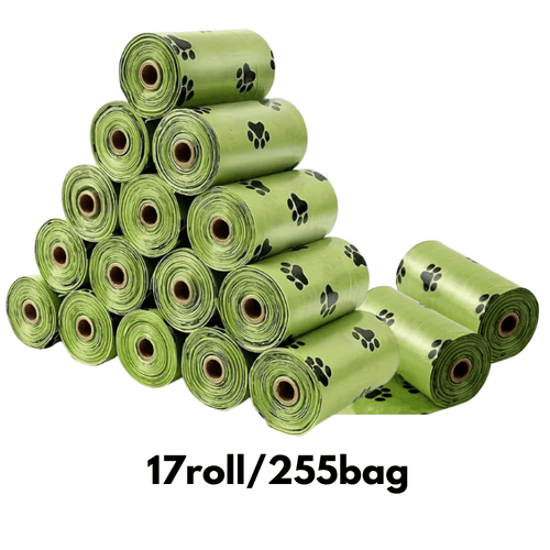 Verstärkte Hundekotbeutel mit Pfotenabdruck – Nicht Auslaufsicher und Geruchlos, Polyethylen, Ideal zum Reinigen von Hundekot | Lustiges Design | Anti-Leck-Material, Hundekotbeutel