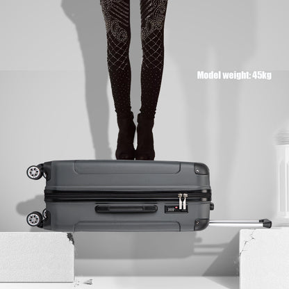 55x35x20cm Boarding-Koffer Hartschale ABS Reisetrolley Kabinengepäck Handgepäckkoffer Handgepäck 33L Black Friday Thanksgiving Day Weihnachtsgeschenk