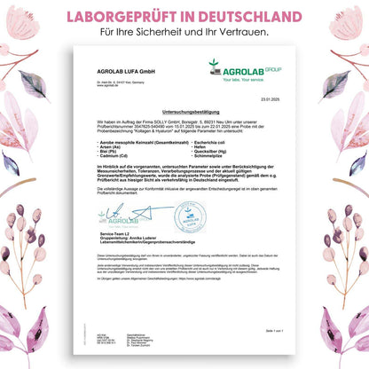 NATURALKRAFT® Premium Kollagen & Hyaluron - mit Biotin, Zink, Selen, Vitamin C & Silizium - Hoch bioverfügbar, Laborgeprüft, Deutsche Markenqualität - 180 Kapseln