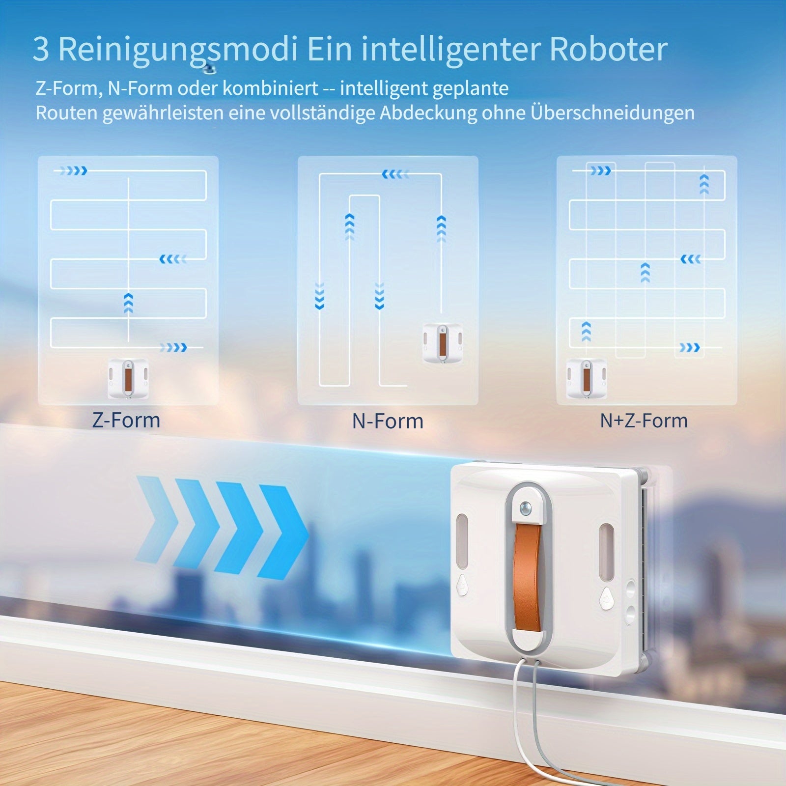 Fensterreinigungsroboter, 8-Schichten Sicherheitssystem für Zuhause und Alltag – Hauptansicht