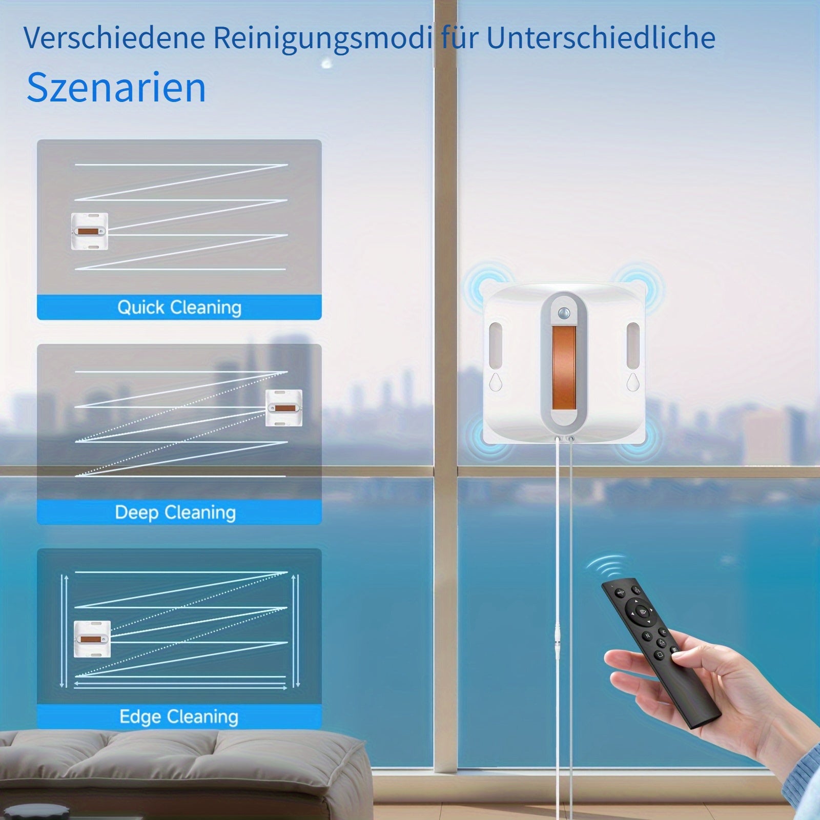 Fensterreinigungsroboter, 8-Schichten Sicherheitssystem für Zuhause und Alltag – Detailansicht 3