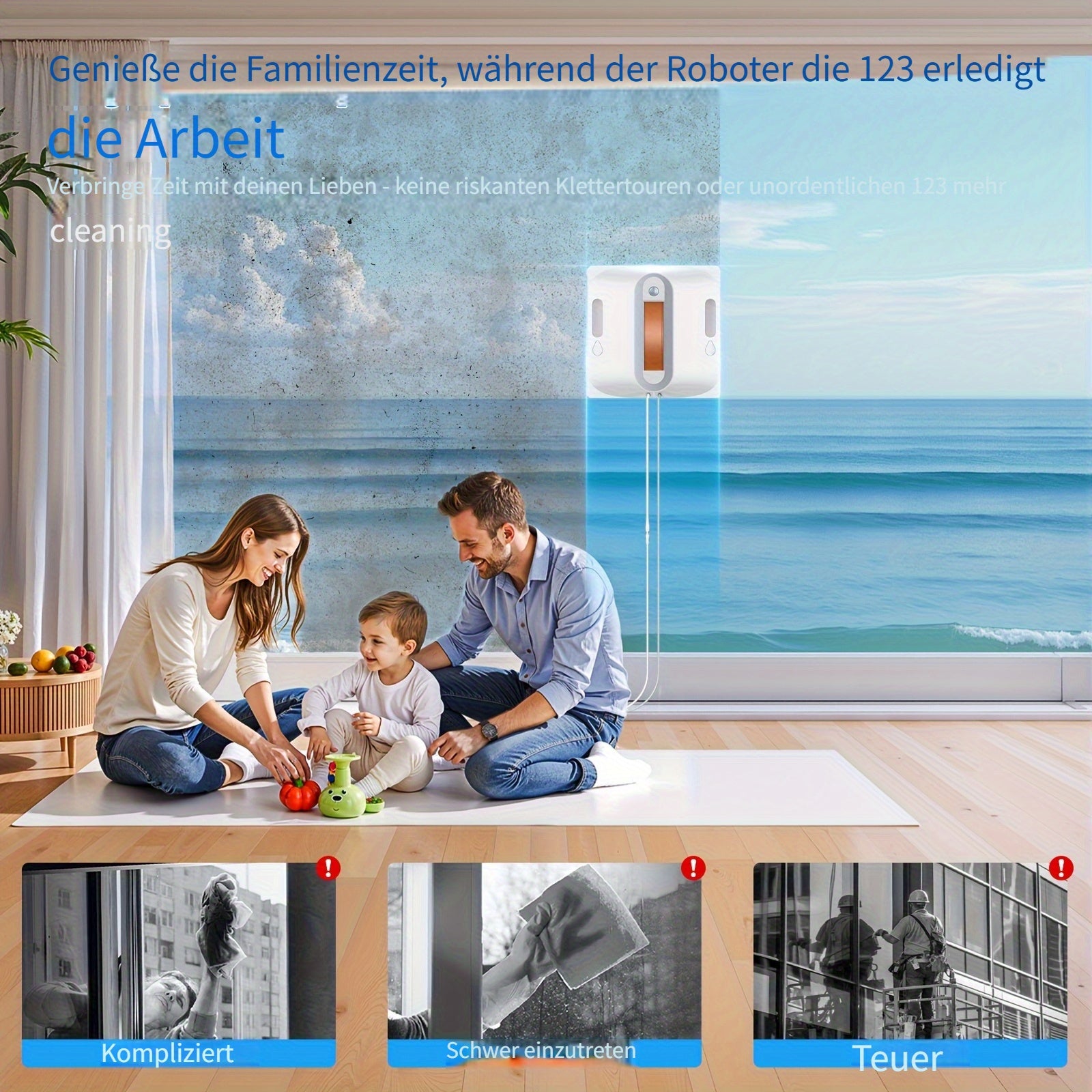 Fensterreinigungsroboter, 8-Schichten Sicherheitssystem für Zuhause und Alltag – Detailansicht 4