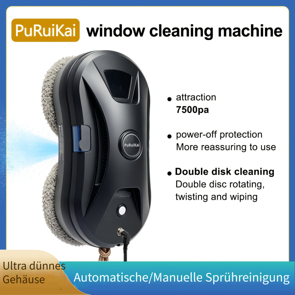 Fensterreinigungsroboter, PuRuiKai 11 Lokales Lager Smart Fensterreinigungsrobo für Schlafzimmer und Bett – Detailansicht 5