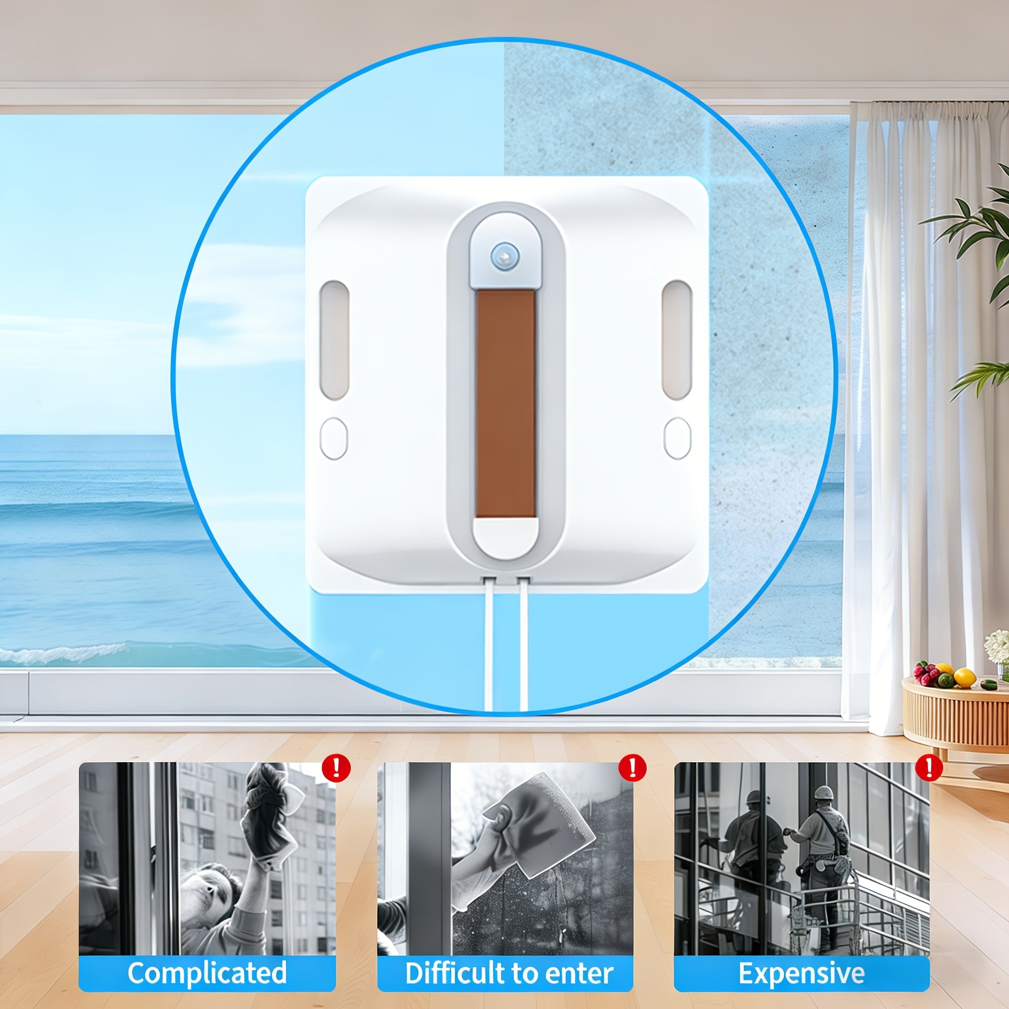 Fensterreinigungsroboter, Quadrat 201 für Alltag und Zuhause – Detailansicht 6