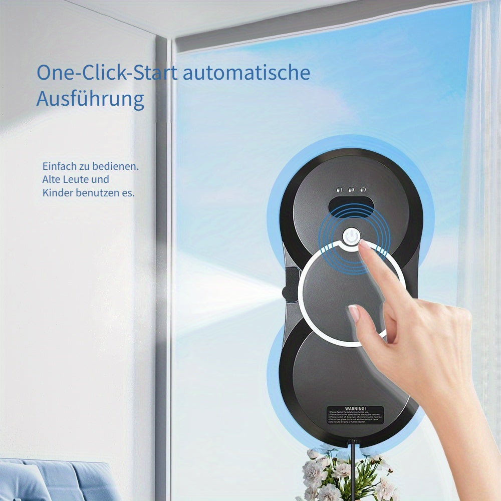 Fensterreinigungsroboter, Schwarz für Fahrzeug und unterwegs – Detailansicht 4