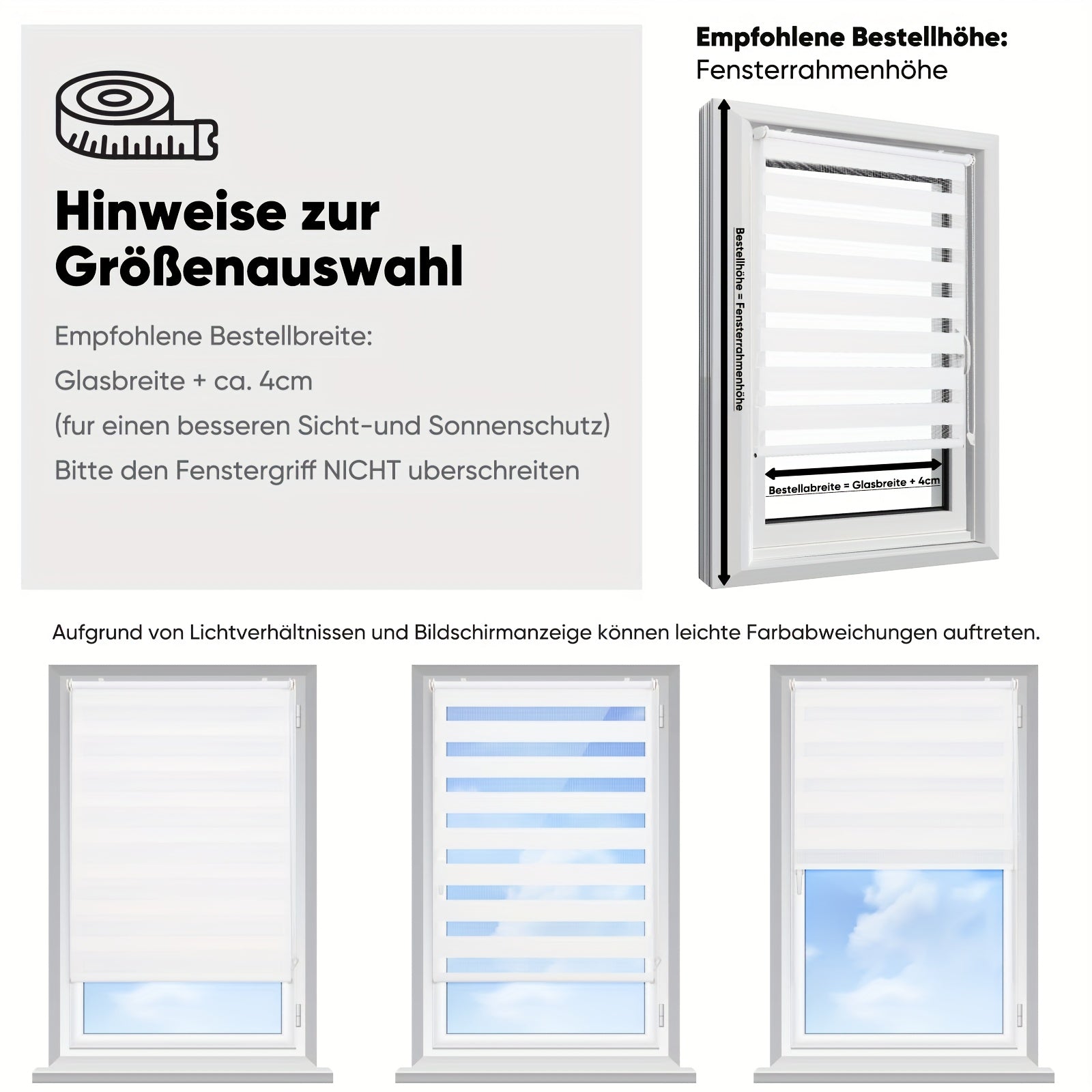 Fensterrollo, Leinen für Sichtschutz und Sonnenschutz – Detailansicht 3