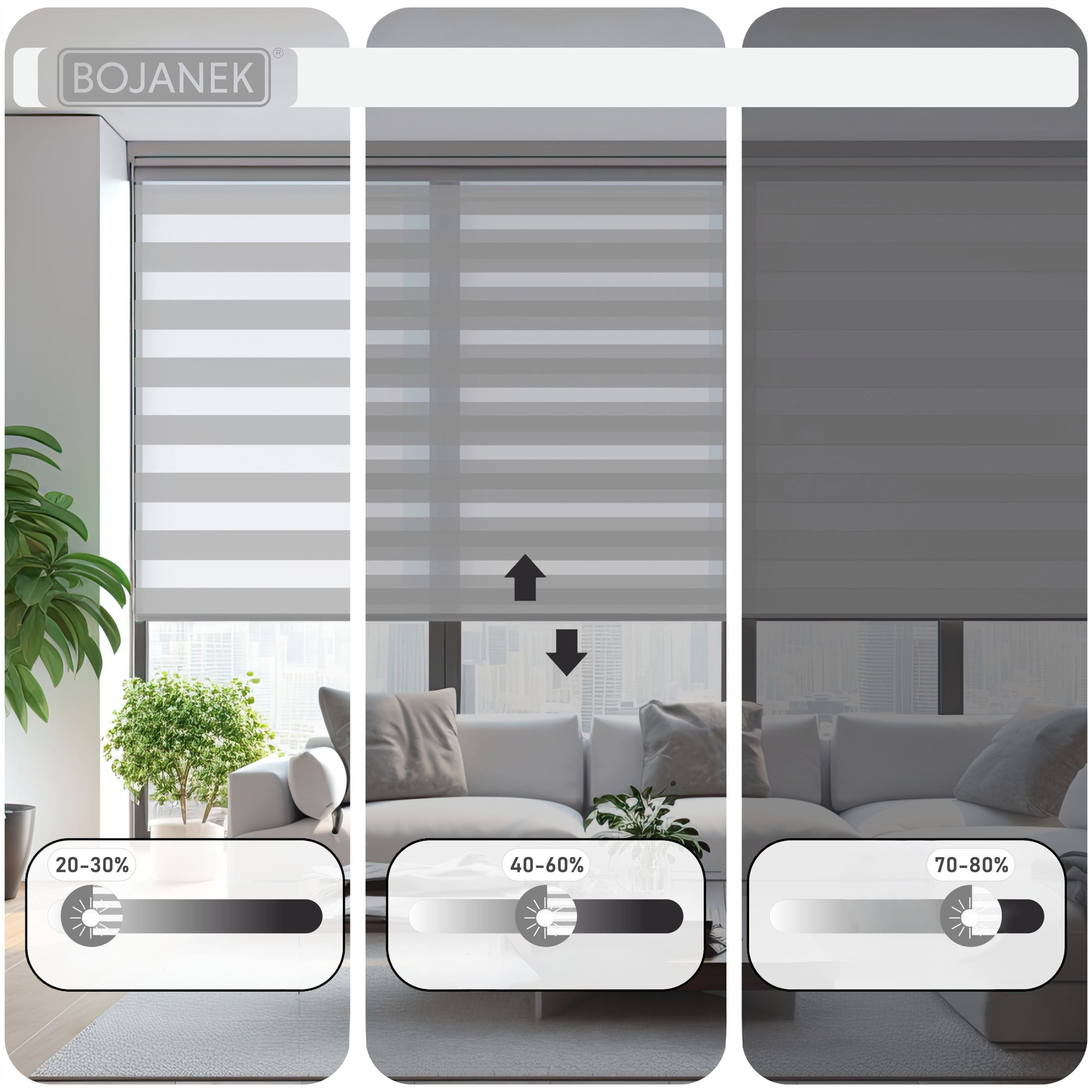 Fensterrollo, Verstellbare Halterungen für Verschiedene für Sichtschutz und Fenster – Detailansicht 6