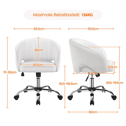 Costoffs Bürostuhl Ergonomischer Drehstuhl mit Rollen Schreibtischstuhl Höhenverstellbarer Polsterstuhl Bürosessel